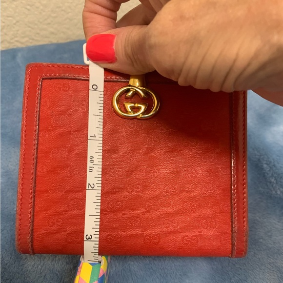 Gucci Red Wallet with Gold Accent - Picture 9 of 16